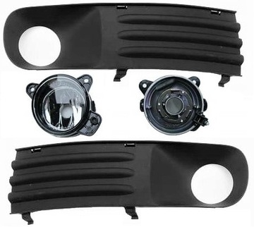 HALOGEN + MŘÍŽKY VW TRANSPORTER / MULTIVAN (T5) 2003-2009 KOMPLET