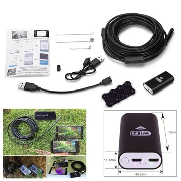 Инспекционная камера эндоскоп iOS Wi -Fi 10м