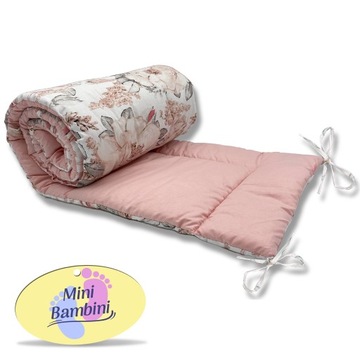 ТОЛСТЫЙ ЗАЩИТНИК НА ВСЮ КРОВАТЬ, ДВУХСТОРОННИЙ, 360х30см, С ЗАВЯЗКАМИ