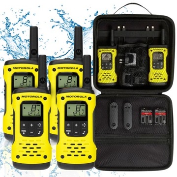 4x MOTOROLA T92 H2O WODOODPORNE KRÓTKOFALÓWKI WALKIE TALKIE RADIOTELEFONY