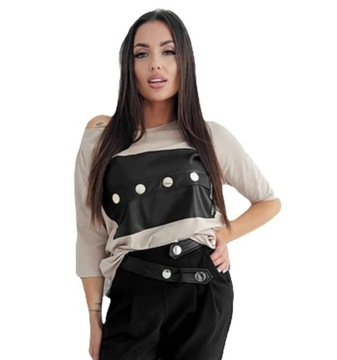 Комплект La..mu комплект Мадрид эко вставки золотые аксессуары L/XL-3 белая блузка