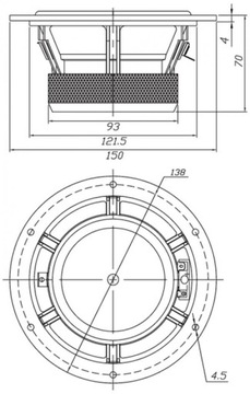 Динамик Dayton Audio RS150P-8A 6 дюймов, 8 Ом