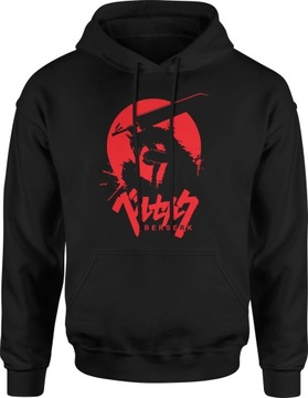 BLUZA MĘSKA BERSERK FANTASY MANGA ANIME ROZMIAR M Z KAPTUREM DRESOWA NADRUK