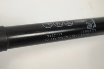 OPEL VAUXHALL CASCADA 1.4 2013 RHD ZADNÍ KRYT KUFRU VZPĚRA/TLAKOVAČ PLYNOVÝ