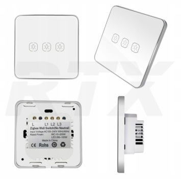 3-х контурный выключатель света ZigBee TUYA #Работает без N!