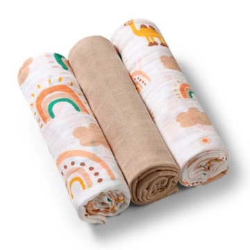 Pieluszki muślinowe. Super miękkie Babyono 348/08 beżowe