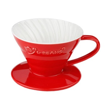 Ceramiczny kroplownik do kawy () czerwony