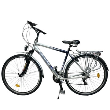 ROWER TREKKINGOWY FOLTA HERVES 28'' OSPRZĘT SHIMANO SREBRNY -NIEBIESKI