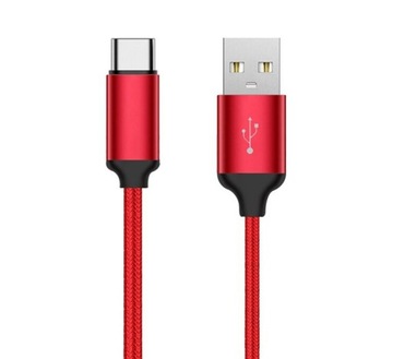 KABEL USB C TYP-C QUICK CHARGE 3.0 SZYBKIE ŁADOWANIE 1M NYLONOWY OPLOT
