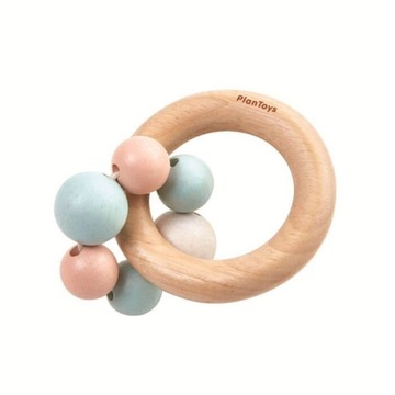 PLAN TOYS: PASTELOWA GRZECHOTKA KORALIKI