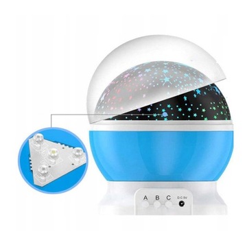 ПРОЕКТОР DREAMY SKY ДЛЯ ПОТОЛКА ЗВЕЗД СВЕТОДИОДНЫЙ НОЧНИК ВРАЩЕНИЕ НА 360°