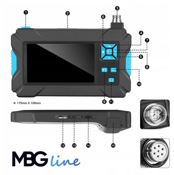 ИНСПЕКЦИОННАЯ камера ДУО ЭНДОСКОП 10М 9LED 2xFULL HD