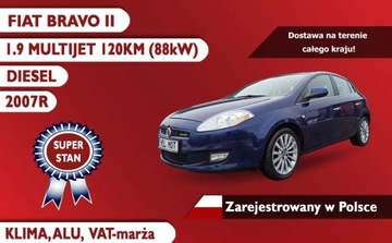 Fiat Bravo II Hatchback 5d 1.9 TD MultiJet 120KM 2007 Fiat Bravo 1.9 MULTIJET 2007 klima sprowadzony...