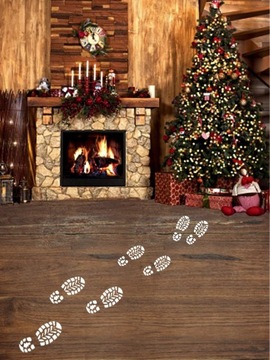 Наклейка Следы обуви Санты Новогоднее украшение