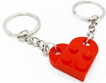 BRELOK LEGO SERCE WALENTYNKI PREZENT 2 ELEMENTY