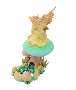 Дракон на поганке - башня из кубиков - FatesEnd Fey Dragon Dice Tower Pastel