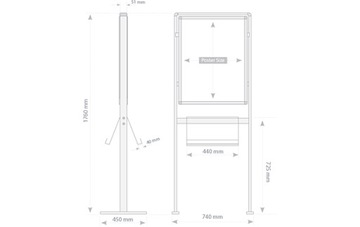 Tablica informacyjna na stojaku MENU A1