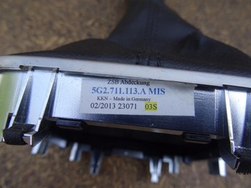 VW GOLF VII GAŁKA ZMIANY BIEGÓW MIESZEK KOMPLET 5G2711113A
