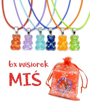 6x Wisiorek HARIBO żelek MIŚ Gotowy Upominek