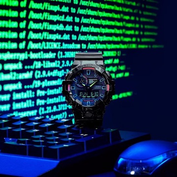 ZEGAREK CASIO G-SHOCK GA-700RGB-1AER + GRAWER w 24h