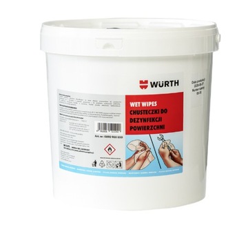 WURTH Chusteczki do dezynfekcji WET WIPES 500szt.