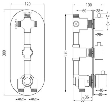 ВСТРАИВАЕМЫЙ ТЕРМОСТАТ MEXEN KAI РОЗОВОЕ ЗОЛОТО