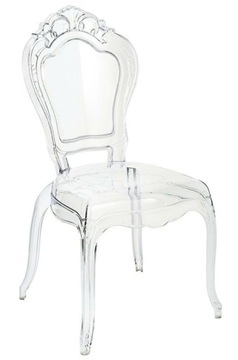 Krzesło KING transparentne - poliwęglan, nowoczesny design