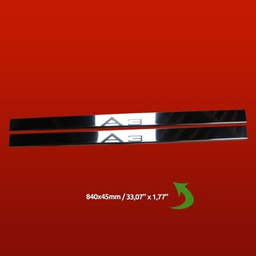 AUDI A3 8L VRSTVA  PRAHU NA PRAHY 3 DVEŘE OCEL NEREZ 304 LESK Z