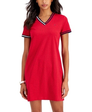 Tommy Hilfiger dámske šaty s bodkami červené AKCIA L