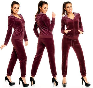 DRESY WELUROWE 8 KOLORÓW dres welurowy BORDO 2XL