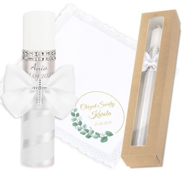 КРЕЩЕНСКАЯ СВЕЧА + ЦВЕТА КРЕЩЕННАЯ КЕПОЧКА