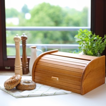 Деревянная хлебница, контейнер для светло-коричневого хлеба