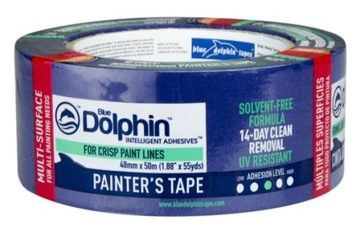 TAŚMA PAPIEROWA MALARSKA NIEBIESKA 48mm x 50m BLUE DOLPHIN