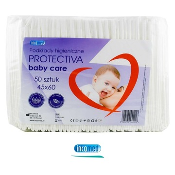 PROTECTIVA BABY CARE ГИГИЕНИЧЕСКИЕ ОДНОРАЗОВЫЕ ПРОГНОЗИРУЮЩИЕ ПРОКЛАДКИ 45х60см 50шт
