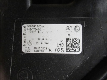 SKODA KODIAK 566 21- FACELIFT SVĚTLO FULL LED LEVÝ 566941035A