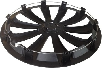 КОЛПАКИ 16 дюймов QUAD ЧЕРНЫЕ СЕРЕБРЯНЫЕ 4 ШТ.