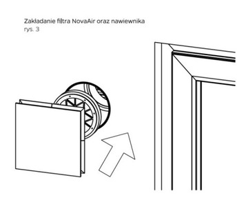 Антисмоговый фильтр диаметром 125 мм для настенных вентиляционных отверстий.