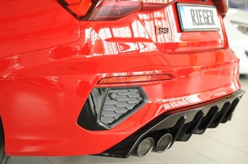Накладка на бампер, диффузор, AUDI A3 S3 GY 19- СЕДАН