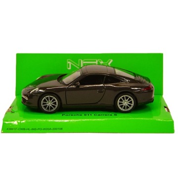 WELLY PORSCHE 911 (991) CARRERA S RED 1:34 МЕТАЛЛ НОВАЯ МОДЕЛЬ