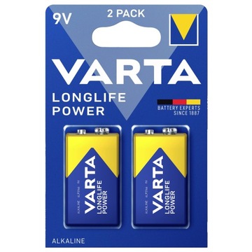 Baterie VARTA 6LR61 9V LongLife Power bl. 2 sztuki