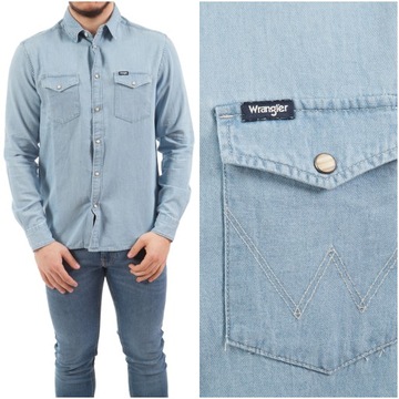 Męskia koszula Wrangler LS DENIM SHIRT M