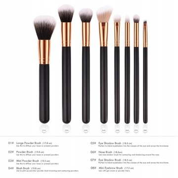 Zestaw pędzli kosmetycznych premium do makijażu