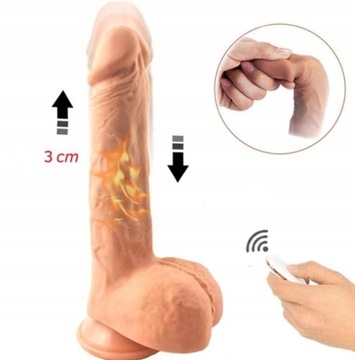 Dildo teleskopowe z wibracjami i pilotem TREERIDE 18m realistyczne