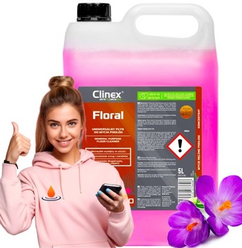 CLINEX Floral Blush 5L, płyn do mycia posadzek