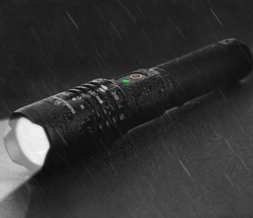МОЩНЫЙ ТАКТИЧЕСКИЙ ФОНАРЬ СВЕТОДИОДНЫЙ POWERBANK USB ZOOM Водонепроницаемый МЕТАЛЛИЧЕСКИЙ КОРПУС