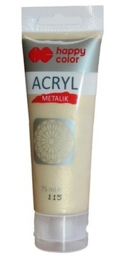 FARBA AKRYLOWA 75ML JASNE ZLOTO METALIK 115 HAPPY