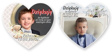 Благодарность гостям Первое Причастие Крещение День Рождения Годик МАГНИТ + КОНВЕРТ