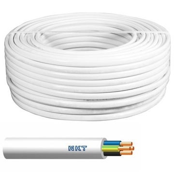 Przewód okrągły kabel YDY 4x10 żo 450/750 za metr