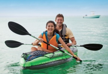 Каяк Intex 68306 Challenger K-2 с веслами WAWA