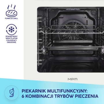 Белый 45 см комплект Индукционная варочная панель MPM-45-16/W + Духовой шкаф MPM-45-BO-22/W